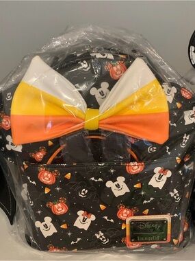 Loungefly Disney Halloween Mickey & Minnie Ghosts, Bats and Pumpkin set